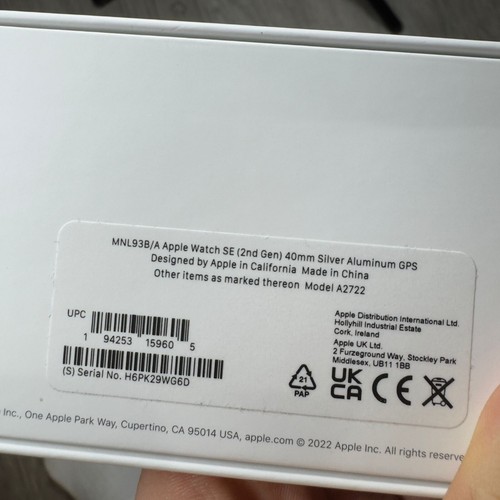Apple Watch SE 2nd Generation - GPS - 40mm - Silver - 99% BH - Zdjęcie 6 z 10