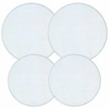 Electric Stove Top Range Round Burner Covers All-Over Pattern Set Of 4, White