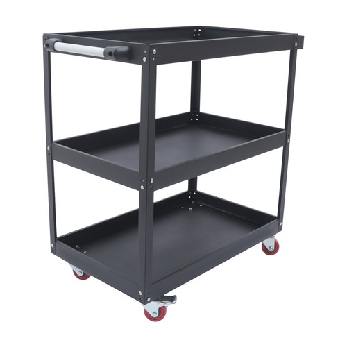 Heavy Duty Rolling Utility Tool Cart Service Organizer Storage Trolley 3Tiers - Picture 4 of 12