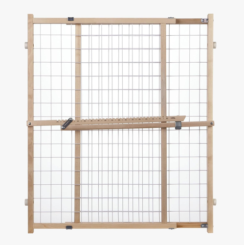 Extra Wide Wooden Baby Gate: 29.5"-50" Wide, 31" Tall, Pressure Mounted - Picture 4 of 12