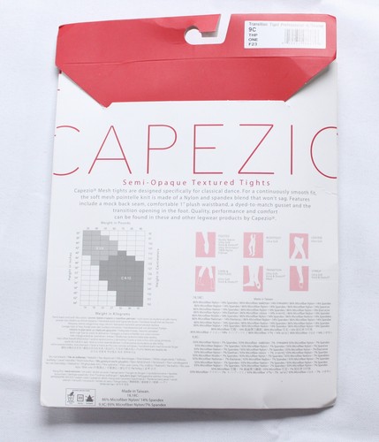 Capezio Girls' Professional Mesh Tight DH3 Theatrical Pink One Size NWT - Picture 3 of 4