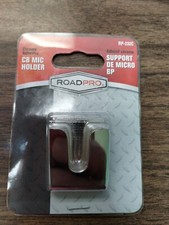RoadPro RP-232C Chrome Double Sided Tape Style CB Radio Microphone Holder
