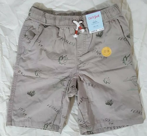 Pantalones Cortos Niño Cat & Jack Bronceados Pies de Dinosaurio Cordón Cintura Talla Reg XXL 18 [B24] - Imagen 1 de 5