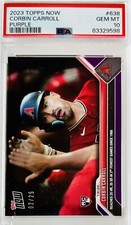 2023 Topps Now Corbin Carroll RC Purple SP #/25 Rookie 25 HR / 35 SB PSA 10 💎