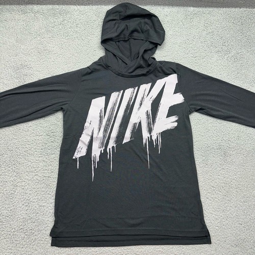 Nike CN5984-010 Youth XL Dri-Fit Breathe Kids' Hoodie L/S Graphic Pullover Shirt - Picture 2 of 12