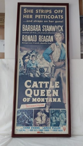 Rinderkönigin von Montana 1954 Filmplakat Nachdruck von 1981 gerahmt 14 " x 36" - Bild 6 von 9
