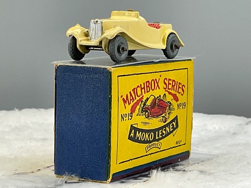 1950's Matchbox Lesney#19A MG,off white ,N, Mint in B2 box all Orig,N.O.S - Picture 8 of 14