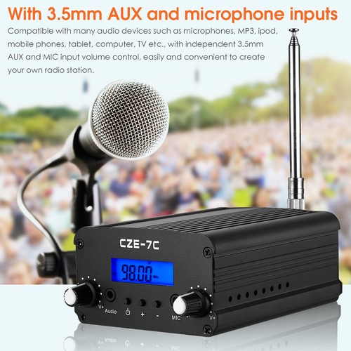 7W Stereo FM Transmitter for Church Dual Mode Long Range Radio Station Sender - Picture 5 of 11