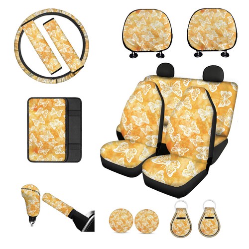 Color Car Seat Cushion Set Auto Parts Material Breathable Polyester Washable - Bild 15 von 28