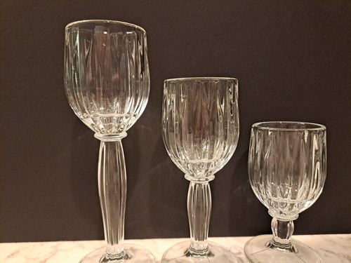 Vintage Schott Zweisel PRESIDENT 3 Tiered Fluted Champagne Crystal Glasses... - Picture 4 of 7