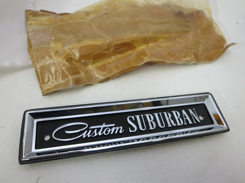 NOS 1967 1968 Plymouth Suburban Custom station wagon  front fender emblem badge  - Picture 1 of 8