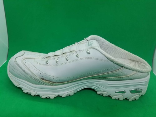 Skechers Sports D'Lites Opal 11582 Women's White Silver Mules Sneakers Size 11 - Picture 9 of 11