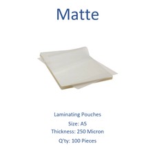 BANNER 250mu A5 LAMINATING POUCHES **PACK OF 100!!**CHEAPEST AROUND!!