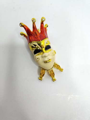 Kunstform Emaille Schmuck Box Stadt der Masken Narr Karneval Kunstwerk - Bild 2 von 11
