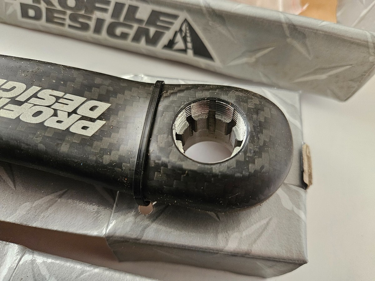 パーツ DODICI CARBON PRO New NOS Profile Design AlpinePro Triple Carbon Crankset