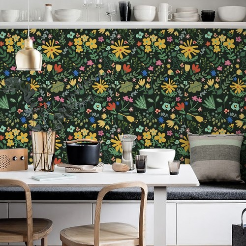 Simon&Siff Floral Peel and Stick Wallpaper Removable Contact Paper - Picture 3 of 15