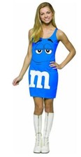 M&M Blue Tank Dress Costume Halloween Teen Size 13-16 Rasta Imposta
