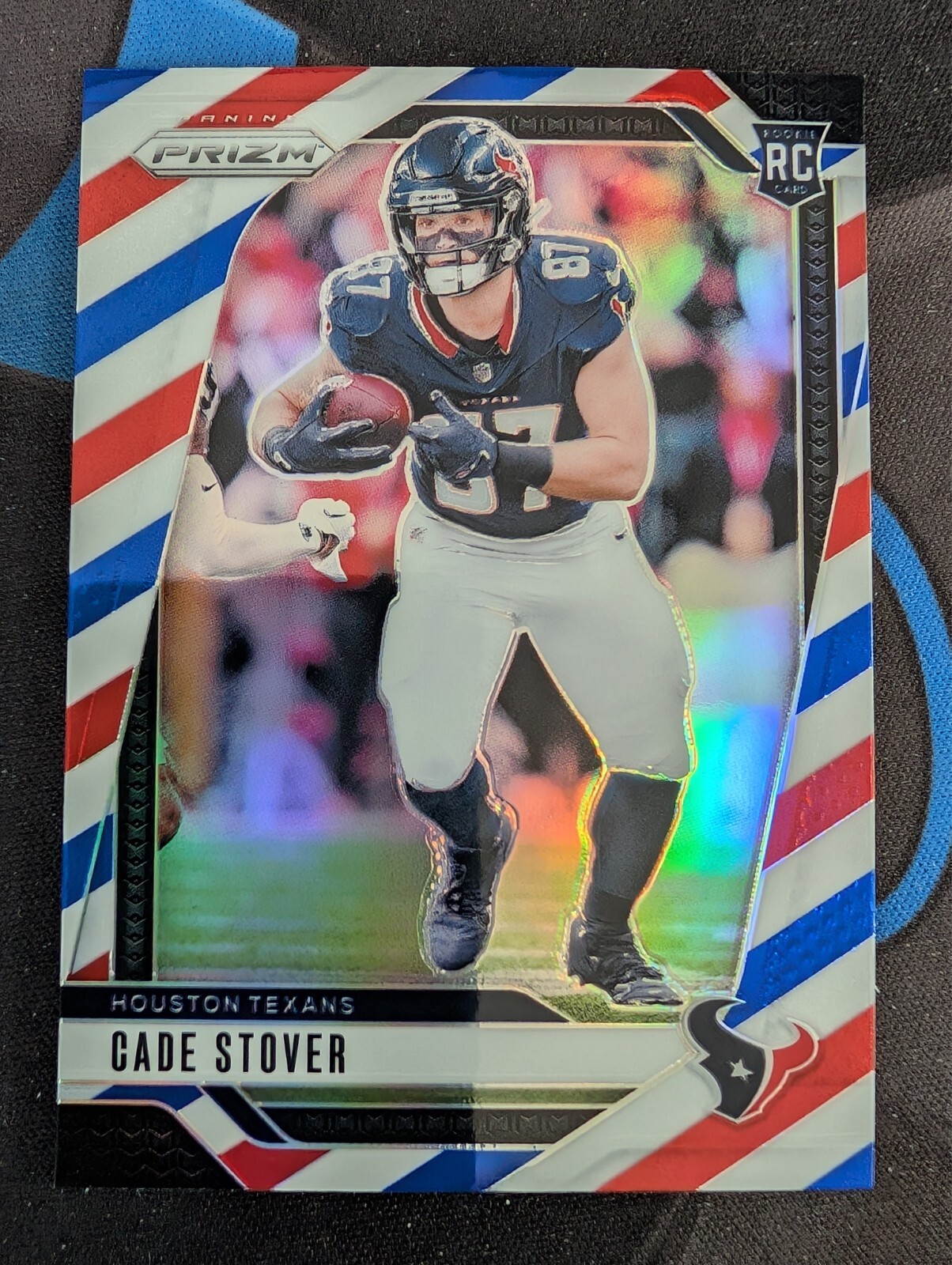 2024 Panini Prizm - Rookies Cade Stover #318 Red White & Blue Prizm (RC) Card