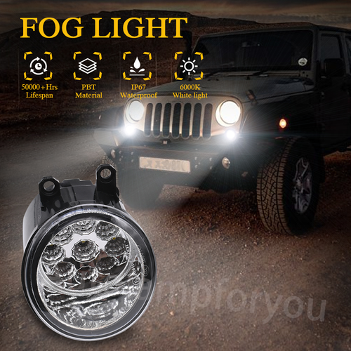 Pair LED Fog Lights Lamp Left & Right Side For 2012-2014 Toyota Tacoma - Foto 2 di 11
