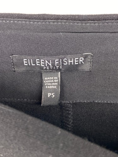 EILEEN FISHER Petite Pants PS Stretch Viscose Ponte Straight Leg Black - Picture 5 of 11