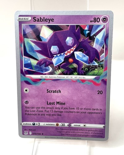 Sableye Pokemon TCG 2023 Welten 070/196 Pokémon Karte Rare - Bild 1 von 3