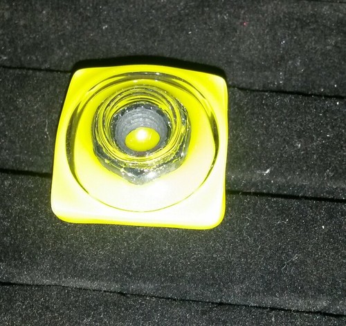 16- BAGUE JEUNE CREATEUR 23EME FUSION  EN VERRE INDUSTRIEL TRES CLASSE ET CHIC - Picture 1 of 3