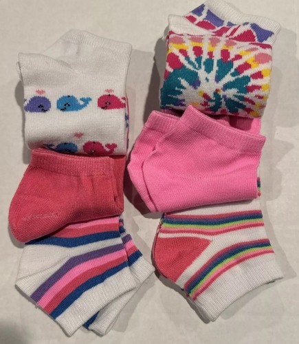 Juncture Little Girls Low Cut Socks Size 5-9 (2 Packs) Multi-color 3 Per Pack - Picture 3 of 5