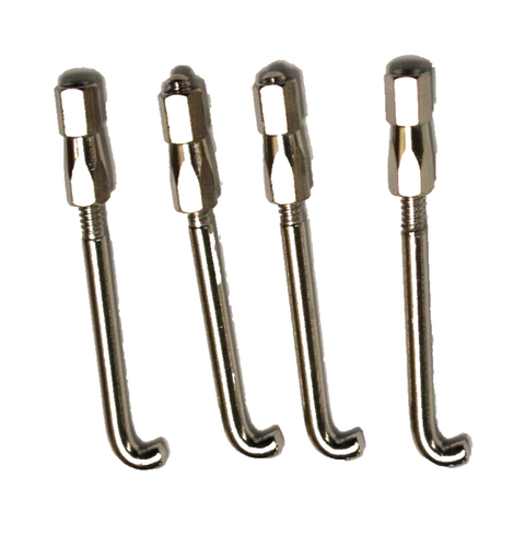 Recording King PB 607 Banjo Hook & Nut , Amer Thread, Nickel Plated- Set of 4 - Picture 2 of 3