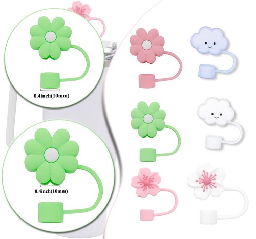 Tapa de cubierta de paja para taza Stanley 6 piezas tapa de paja de silicona para vaso de 30 40 OZ - Imagen 2 de 7