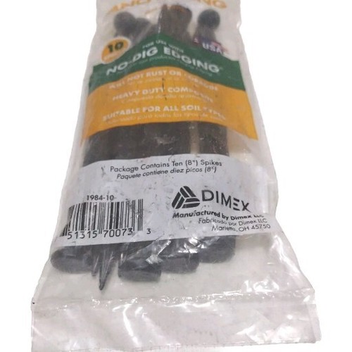 10 Pk DIMEX Tent Anchor Stakes Pegs Landscape Garden Edging Anchoring Spikes - Picture 2 of 5