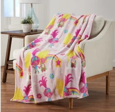 Trolls Throw plush Blanket Perfect Gift