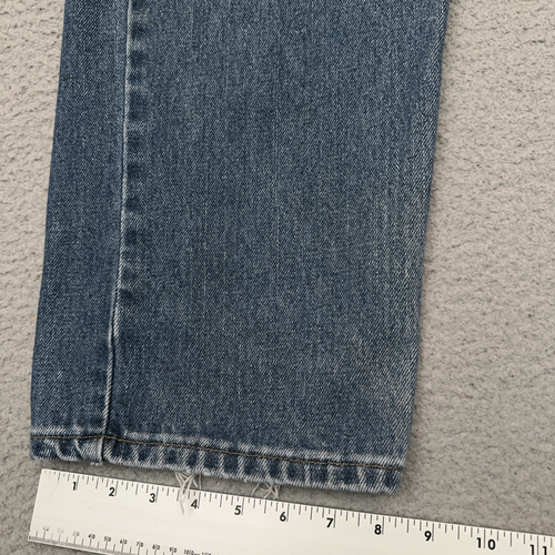 Vintage Y2K Levi's 505 Jeans Men's 35x32 Straight Medium Wash Distressed Faded - Picture 4 of 11