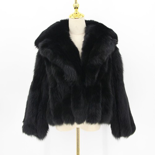 Neue kurze Damenmäntel mit natürlichem Fuchspelz Winter dicke Echtfelljacken warm Oberbekleidung - Bild 17 von 17