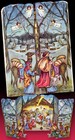 Vecchio Calendario Avvento KORSCH West Germania Hl. 3 Re Presepe 70er Espositore
