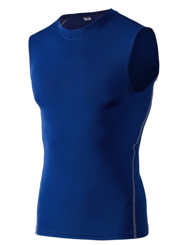 Men's Sleeveless Compression Shirt, Sports Base Layer Tank Top, Workout Shirt - Picture 8 of 14