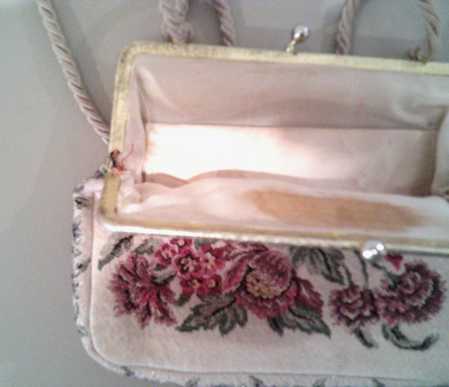 Vintage Walborg Floral Tapestry Purse Made In West Germany - Picture 4 of 6