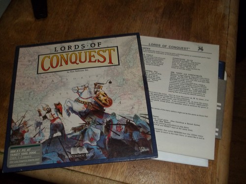 Lords of Conquest EA Floppy Untested w/ Manuals & inserts 1986 Vintage - Picture 2 of 3