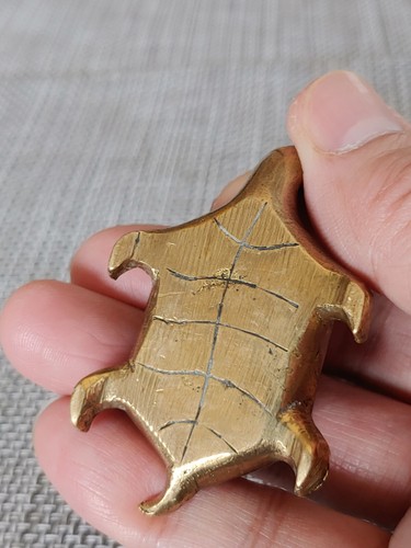 民国铜龟 Vintage Republic China Brass Sculpture Turtle Figurine Statue Handicraft - Picture 4 of 24