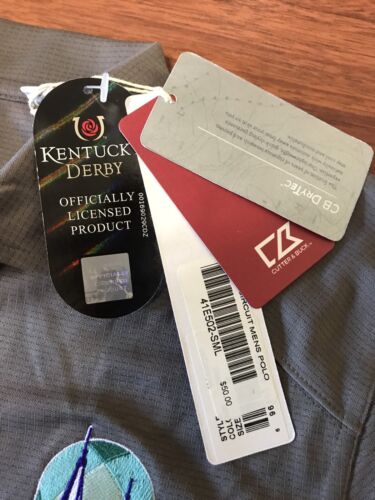 2015 Kentucky Derby 141 Polo Short Sleeve Cutter & Buck CB DryTec Shirt Small Sm - Picture 4 of 7