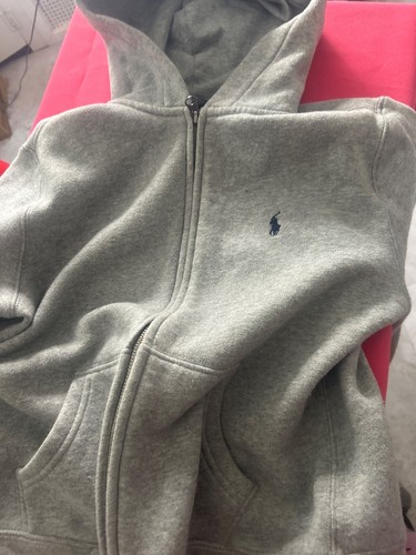 Ralph Lauren Polo brand Kids Gray hoodie M10/12 unisex, Gently used Authentic - Picture 4 of 5