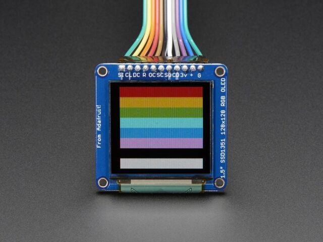 Adafruit OLED Breakout Board - 16-bit Color 1.5" w/microSD holder Adafruit OLED Breakout Board - 16-bit Color 1.5" w/microSD holder