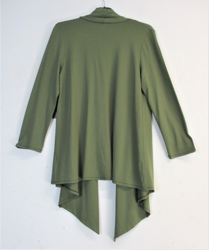 Saloos 95%Viscose 5% Elast 3/4 Sleeve Open Front Waterfall Cardigan 5Cols 12-22 - Picture 64 of 87