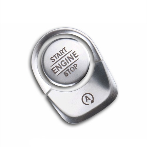 Metal Silver Engine Start Stop Button Sticker Trim For Benz A CLA Class 2020-24 - Picture 3 of 3