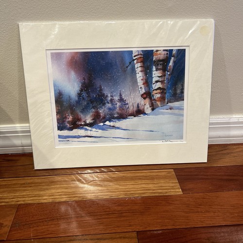 Northern exposure by Peter HUMENIUK painting 11”X14” Matted - Picture 2 of 12