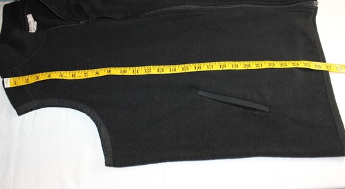 Chaleco de lana negro para mujer WOMAN WITHIN TALLA L (18-20) bolsillos con cremallera completa ligero - Imagen 8 de 9
