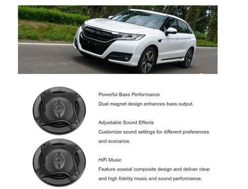 Coppia CASSA AUTO 300W 13cm Potenza Qualità Audio Ottimale Stereo Autoradio - Foto 6 di 12