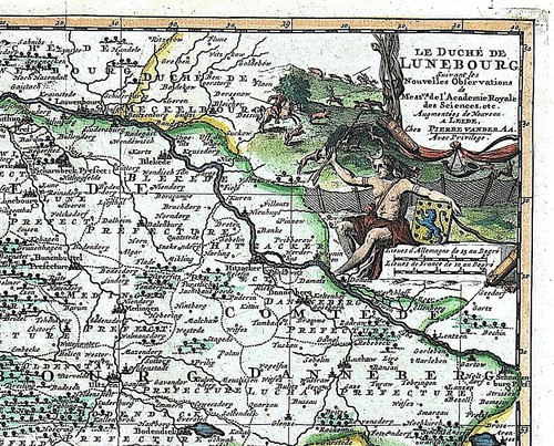 GERMANY LOWER SAXONY "Le Duchè de Lunebourg" 1736 Van der Aa ORIG. ANTIQUE MAP - Picture 3 of 7
