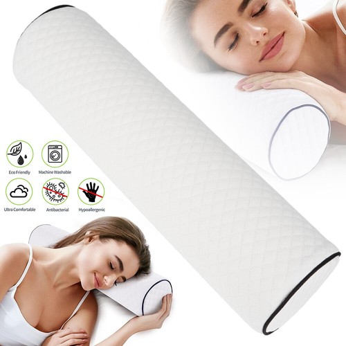 Cervical Neck Roll Foam Bolster Pillow Round Neck Pillows Support for Sleeping
