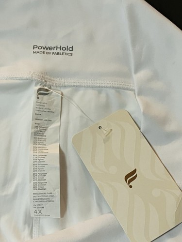 NWT Fabletics Mila High Waisted Pocket Legging Plus 4X (22-24) Power Hold White - Picture 7 of 12