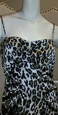 Xscape Brown Animal Print Acetate Blend Dress Size 12